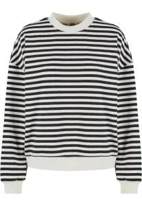 Women's Oversized Striped Sweatshirt - Black/Cream