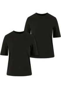Women's T-Shirt Classy Tee - 2 Pack Black+Black #9178744