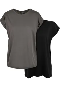 Women's T-shirt Urban Classics - 2 pack grey/black #8956563