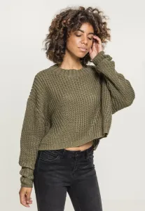 Urban Classics Ladies Wide Oversize Sweater olive - M