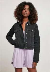 Urban Classics Ladies Organic Denim Jacket black washed - 5XL