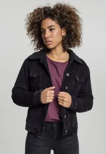 Urban Classics Ladies Sherpa Corduroy Jacket black/black - XS