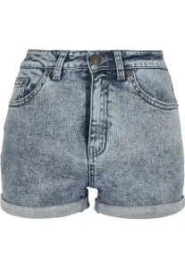 Urban Classics Ladies 5 Pocket Shorts light skyblue acid washed - Size:31