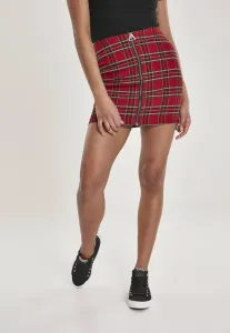 Urban Classics Ladies Short Checker Skirt red/blk - L