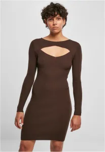 Urban Classics Ladies Cut Out Dress brown - 3XL
