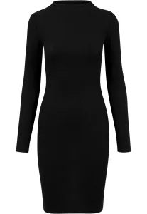 Dámske rebrované šaty URBAN CLASSICS - čierne #3474074