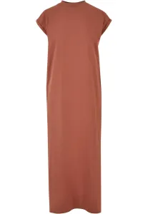 Women's terracotta dress with long shoulders #8475421