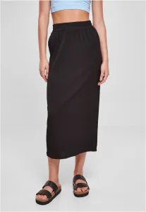 Women's ribbed skirt Midi skirt black #8454112