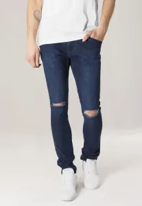 Urban Classics Slim Fit Knee Cut Denim Pants dark blue - 34