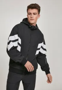 Urban Classics Crinkle Panel Track Jacket blk/wht - 4XL