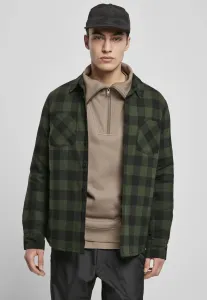 Urban Classics Padded Check Flannel Shirt black/forest - L