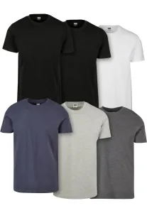 Basic T-Shirt 6-pack blk/blk/wht/nvy/hthrgry/chrcl #8475168