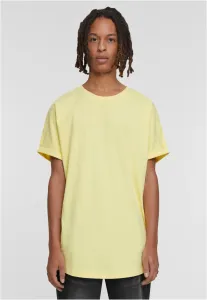Men's Long Shaped Turnup Tee T-Shirt - Yellow #9245944