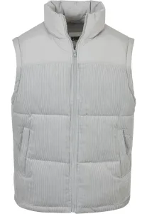 Corded vest made of light asphalt
