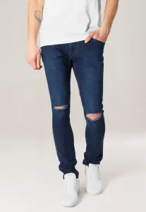 Urban Classics Slim Fit Knee Cut Denim Pants dark blue - 32