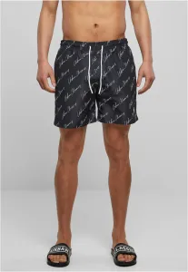 Swim shorts pattern blackscriptlogo