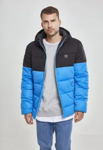 Urban Classics Hooded 2-Tone Puffer Jacket brightblue/blk - L
