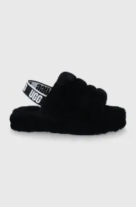 Detské vlnené papuče UGG čierna farba #7196321