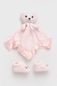 Topánky pre bábätká UGG Bixbee And Lovey Bear Stuffie ružová farba, #6140030