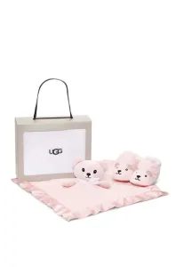 Topánky pre bábätká UGG Bixbee And Lovey Bear Stuffie ružová farba, #7613941