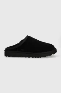 Semišové papuče UGG M Classic Slip-on 1129290.BLK-BLK, čierna farba #7579313
