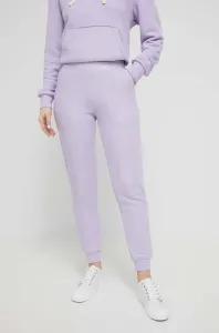 Nohavice UGG dámske, fialová farba, jednofarebné