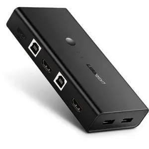Ugreen 2 In 1 Out HDMI + USB-B + USB-A KVM Switch Black
