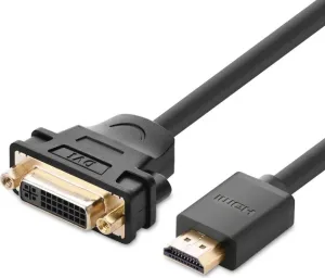 UGREEN cable cable adapter adapter DVI 24 + 5 pin (female) - HDMI (male) 22 cm black