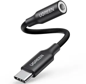 Ugreen AV161 adaptér 3.5 mm mini jack / USB-C, čierny (AV161 50631)