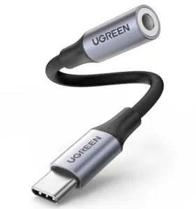 Ugreen AV161 adaptér USB C - 3.5mm mini jack, čierny (80154)