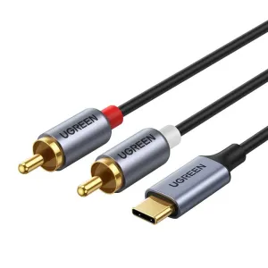 Ugreen CM451 audio kábel USB-C / 2x RCA M/M 1.5m, sivý (20193 CM451)