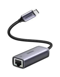 Ugreen CM483 externý sieťový adaptér USB-C / RJ45, šedý (40322 CM483)