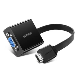 Ugreen MM103 adaptér HDMI - VGA micro USB / 3.5 mm mini jack, čierny