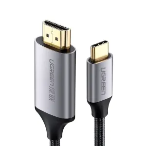 Ugreen MM142 kábel HDMI / USB-C 4K 1.5m, čierny/sivý (MM142 50570)