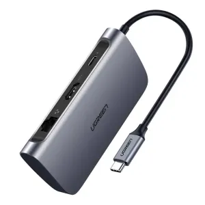 UGREEN CM212 HUB 7in1 USB-C PD 100W, 2x USB-A 3.0, HDMI 4K/30Hz, SD/TF, RJ45
