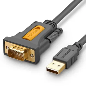 Ugreen USB 2.0 to RS-232 COM Port DB9 (M) Adaptér Cable Black 1,5 m