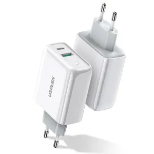 UGREEN CD170 Fast USB Type C / USB Wall Charger 36 W Quick Charge 4.0 Power Delivery white