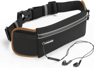 UGREEN LP112 running belt reflective reflectors waist bag for phone case with earphone outlet black