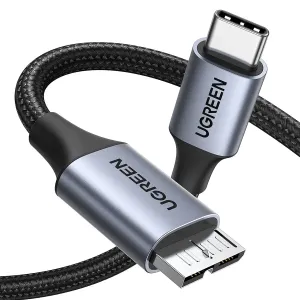 USB C – Micro USB B 3.0 5Gb/s 3A - 2m - kábel Ugreen US565 – Sivý KP27728