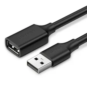 Ugreen káblový adaptér USB (samica) - USB (samec) 1m čierny (10314) - Čierna KP27727