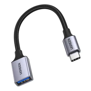 USB C (samec) - USB (samica) 3.0 OTG kábel Ugreen US378 - 0.15m - Čierna KP27732
