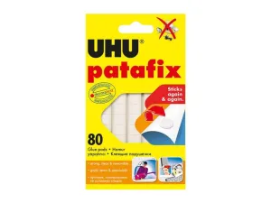 UHU Lepiace plastelínové štvorčeky UHU Patafix biele, 80 kusov