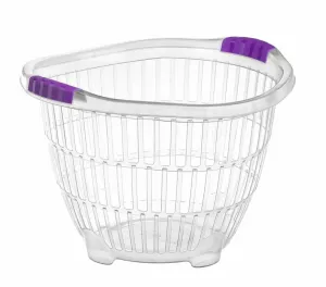 Okrúhly transparentný košík na prádlo