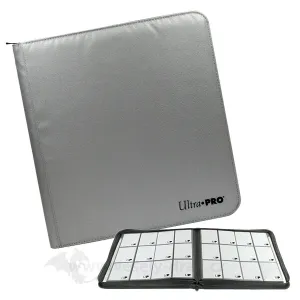 UltraPro Album na karty 12-Pocket Zippered PRO-Binder - Silver (nehorľavý materiál)
