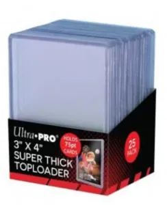 UltraPro Toploader Ultra Pro 3x4 Super Thick 75PT Toploaders - 25 ks