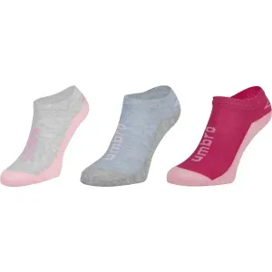Umbro LOW LINER JUNIORS 3P Detské ponožky, ružová, veľkosť 24-27