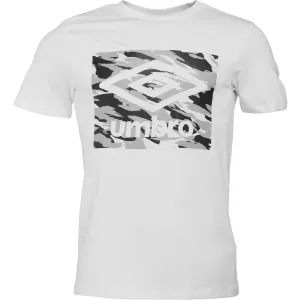 Umbro CAMO BOX LOGO GRAPHIC TEE Pánske tričko, biela, veľkosť #6933510