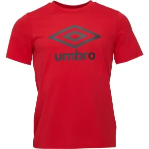 Umbro LARGE LOGO TEE ESSENTIALS Pánske tričko, červená, veľkosť