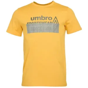 Umbro LINEAR BOX LOGO GRAPHIC TEE Pánske tričko, žltá, veľkosť #6933475