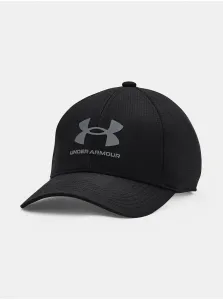 Detská baseballová čiapka Under Armour čierna farba, s potlačou #280003